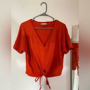 Orange ZARA top